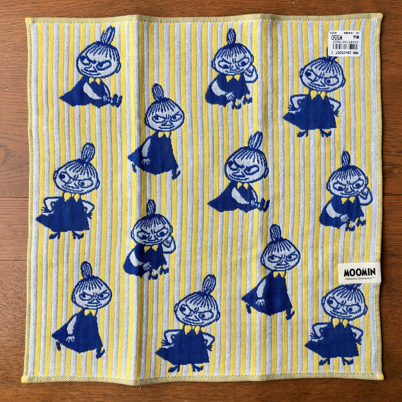 MOOMIN 川辺 三重ガーゼハンカチ リトルミイ ストライプ イエロー ムーミン拍卖