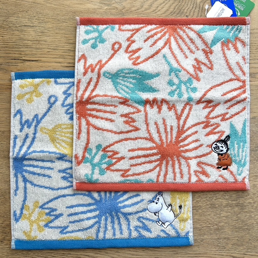 MOOMIN タオル美術館 タオルハンカチ 踊る花 ムーミン・リトルミイ 2柄セット ムーミン拍卖