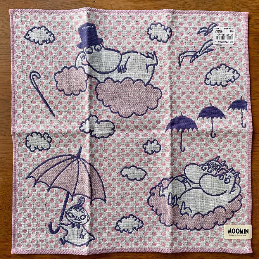 MOOMIN 川辺 三重ガーゼハンカチ 水玉 ムーミン拍卖