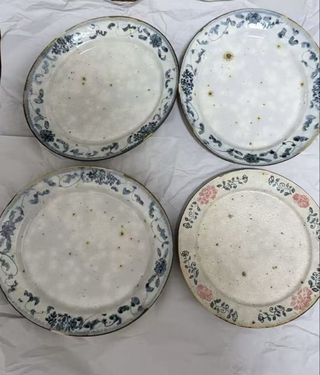 市野吉記 大皿 4枚セット レア 入手困難拍卖