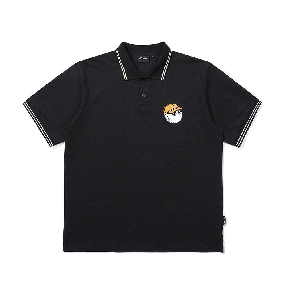 マルボンゴルフ malbon golf ゴルフ ポロシャツ メンズ 半袖 サイズ選択可能 M-2XL ブラック sk0288-5拍卖