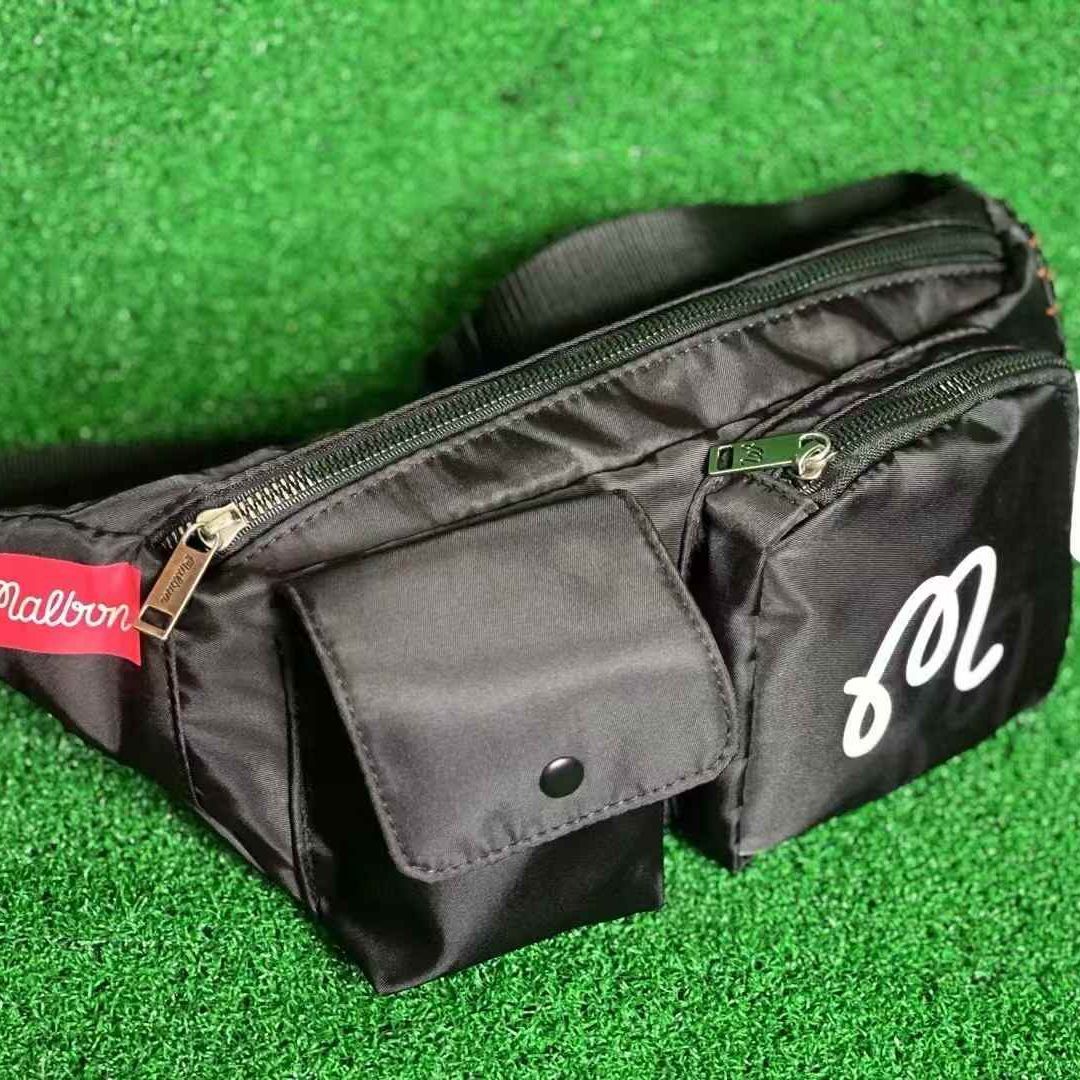 マルボンゴルフ malbon golf ゴルフ ボディバッグ ボールポーチ ポーチ ブラック sk0321-6拍卖