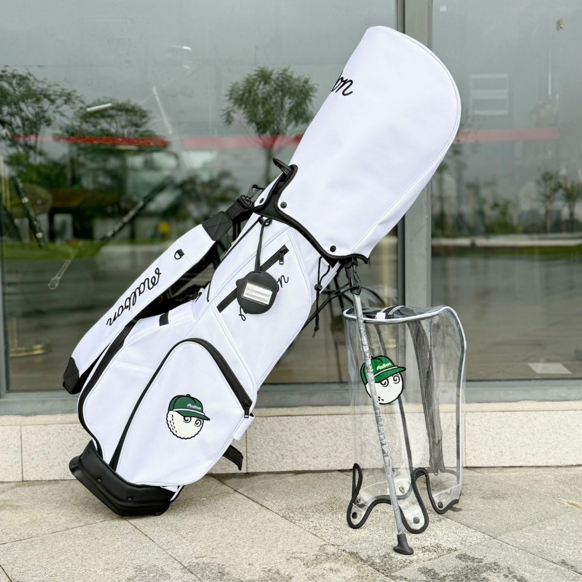 新入荷 マルボンゴルフ malbon golf キャディバッグ 軽量 ホワイト ss0365 拍卖