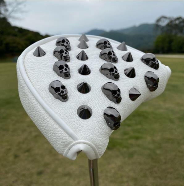 PXG ゴルフ パターカバー ヘッドカバー マレット用 マグネット付き ホワイト zk0002拍卖