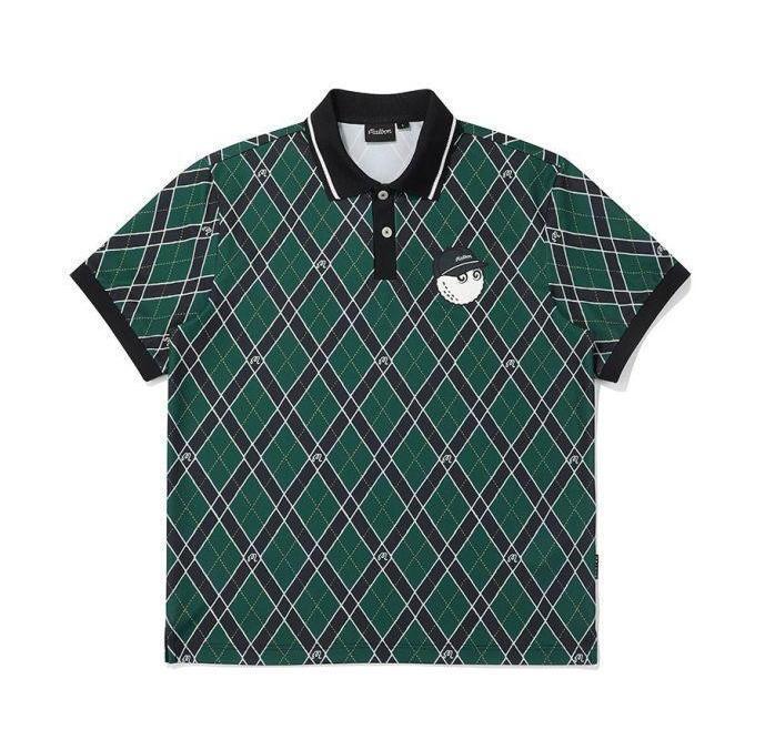 マルボンゴルフ malbon golf ゴルフ ポロシャツ 半袖 M-2XL ゴルフ衣装 グリーン サイズ選択可能 sk0100拍卖