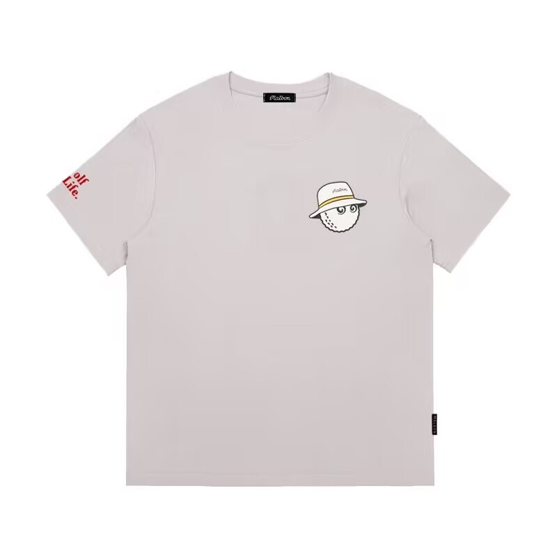 マルボンゴルフ malbon golf ゴルフ Tシャツ 半袖 グレー サイズ選択可能 S-3XL ss0255拍卖