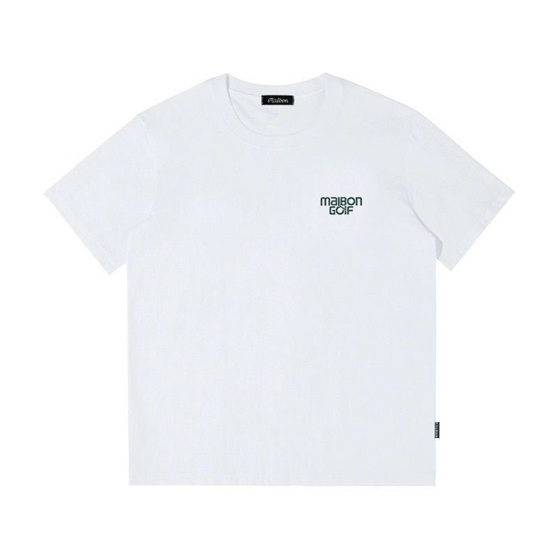マルボンゴルフ malbon golf ゴルフ クルーネック 半袖 サイズ選択可能 Tシャツ ホワイト S-3XL sk0016拍卖