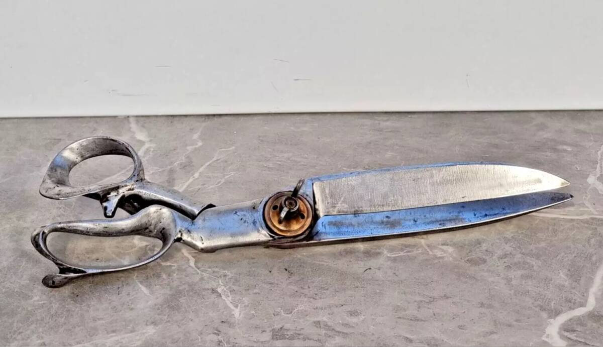 イギリス製 裁ちバサミ 1850年代 テーラー 洋裁 裁ち鋏 38cm拍卖