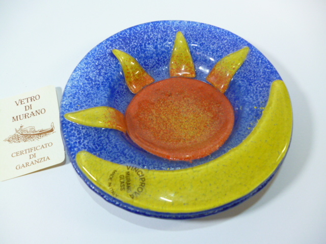 β Venetian murano glass ベネチアングラス お皿 小物入れ β ベネチアンガラス トレイ ムラーノ 小皿 ヴェネチアン 皿 ベネチアン拍卖