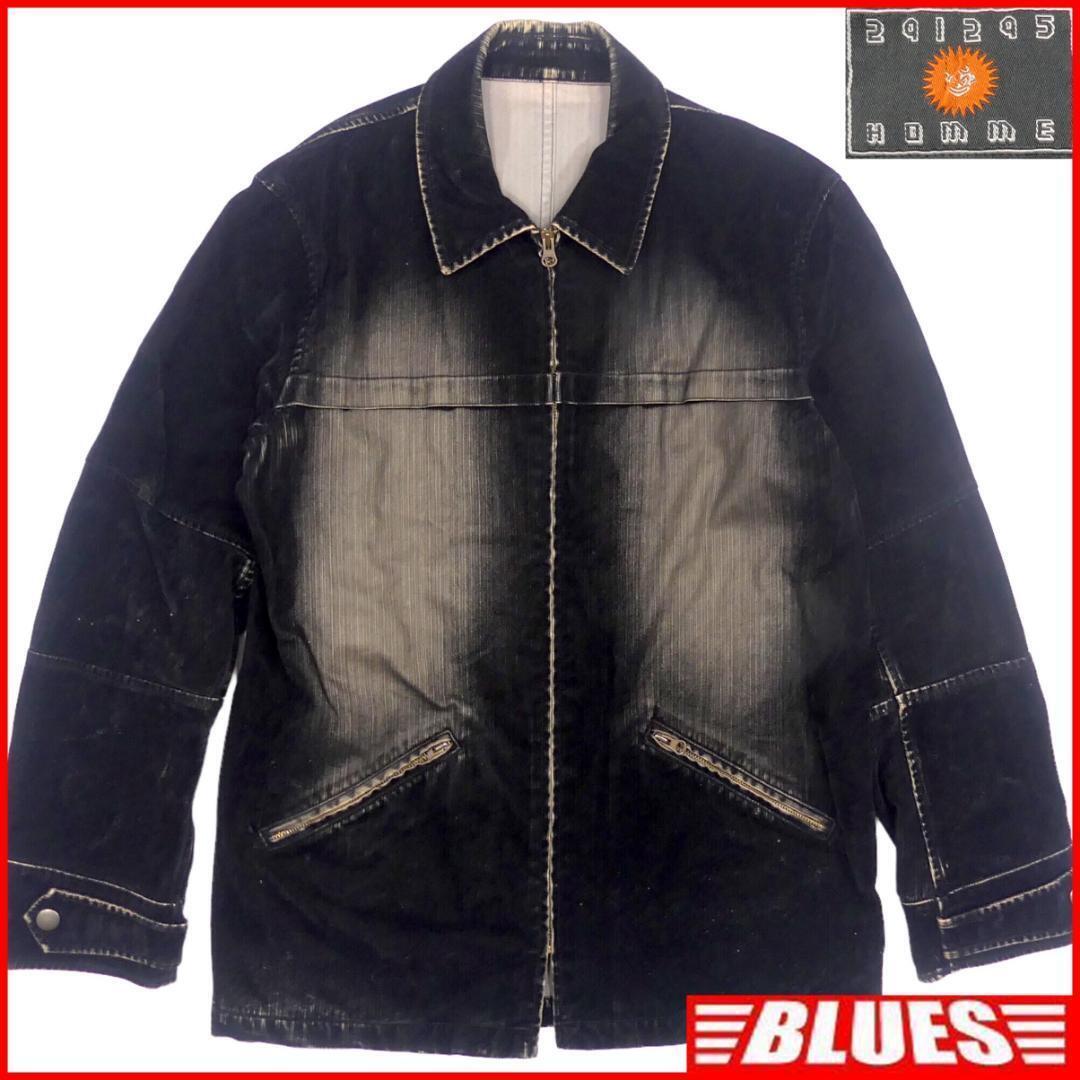 即決★291295HOMME★メンズXL カバーオール デニムジャケット 3 ジャケット ブルゾン 長袖 ジャンパー 上着 アウター拍卖