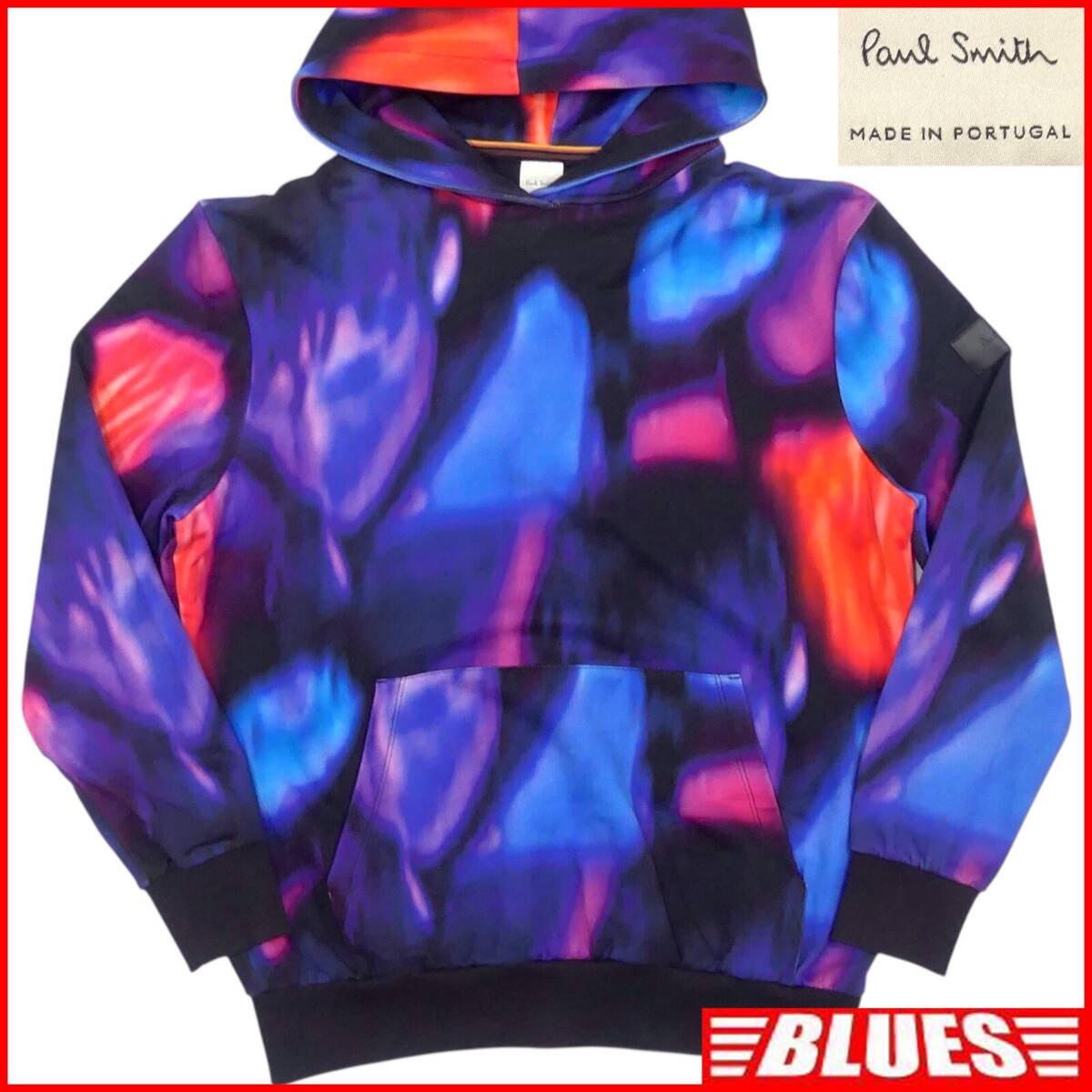 即決★Paul Smith★ M スウェット ポールスミス フーディー パーカー 総柄 トレーナー カットソー 長袖 メンズ拍卖