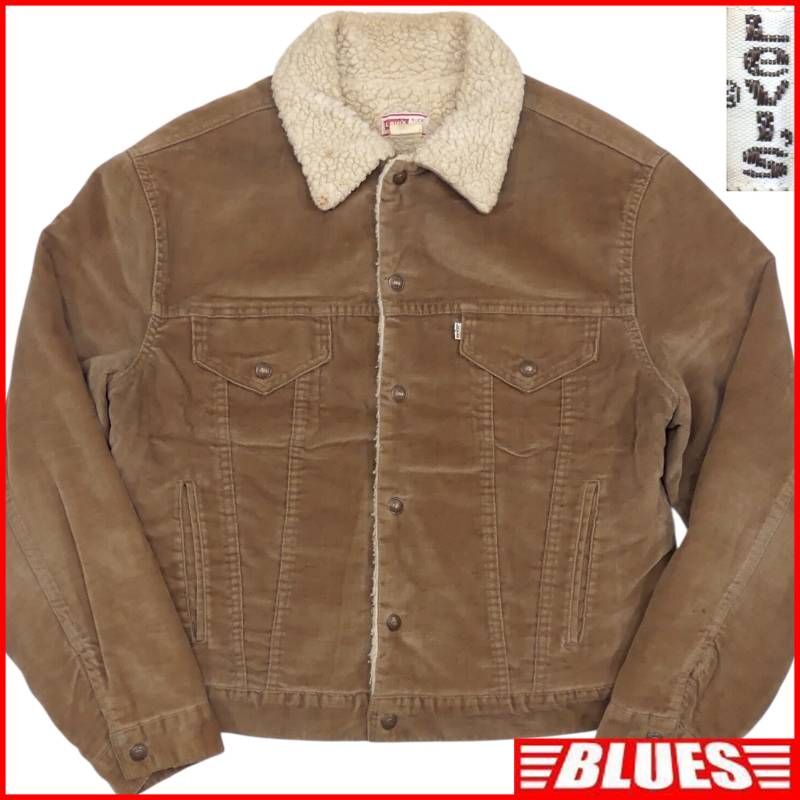 即決★Levi’s★メンズ XXL コーデュロイジャケット 70s ヴィンテージ Gジャン サード 3rd リーバイス 44 ボア 茶 キャメル ブルゾン拍卖