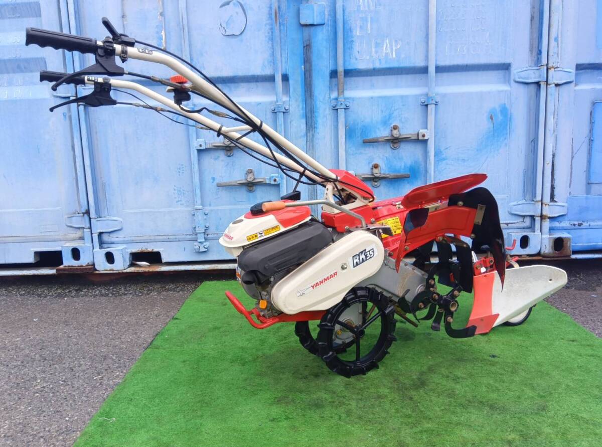 神奈川発YANMARヤンマーRK35ネギ管理機耕運機ダブルタイヤ培土器付き畝立て溝掘り土寄せ【点検済】拍卖
