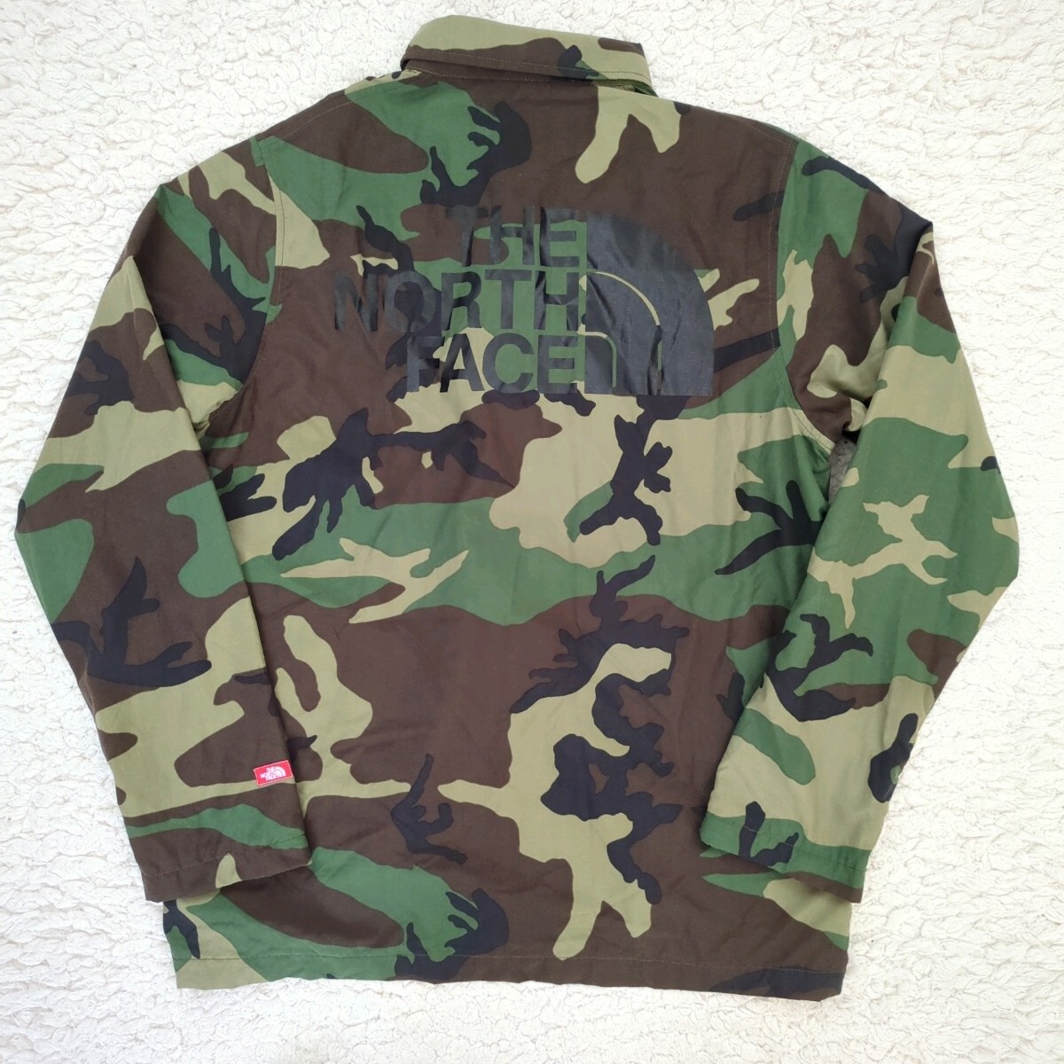 ノースフェイス 直営店限定 ノベルティー キャンプロゴ コーチジャケット カモ L 迷彩 THENORTHFACE NOVELTY CAMP LOGO COACH JACKET 拍卖