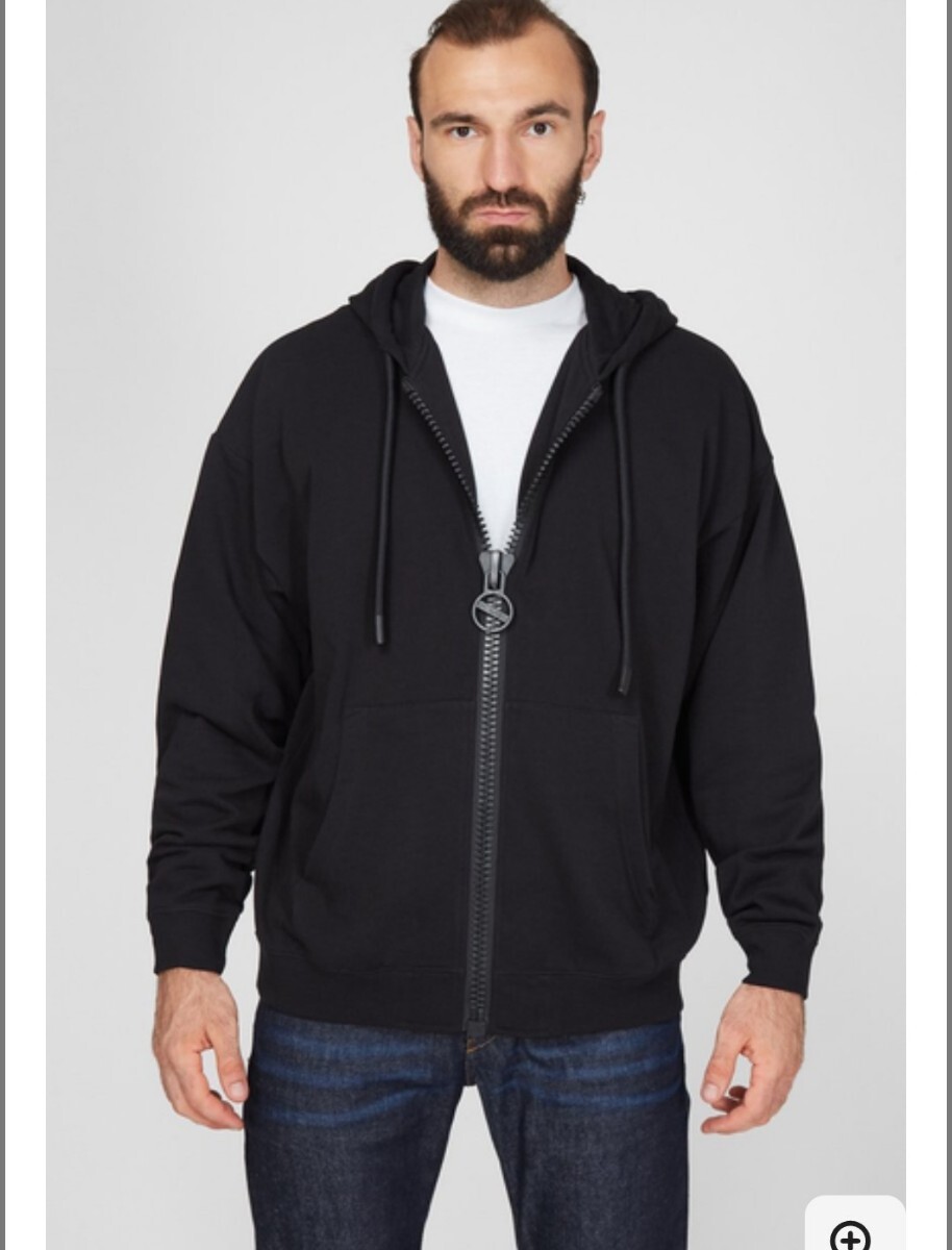 DIESEL ディーゼルS-UMMER-BIGZIP A02724ビッグジップ フーディー パーカー フルジップ ブラック 黒 メンズ Мサイズ拍卖