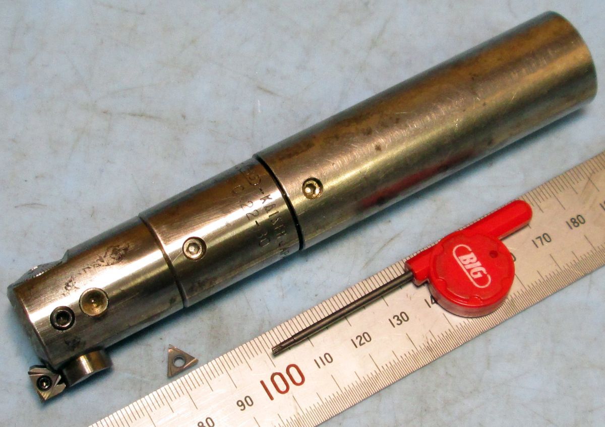 FC129 14mm ボーリングヘッド BIG-KAISER CK22-30 25mmホルダー チップ 工具付 中古拍卖