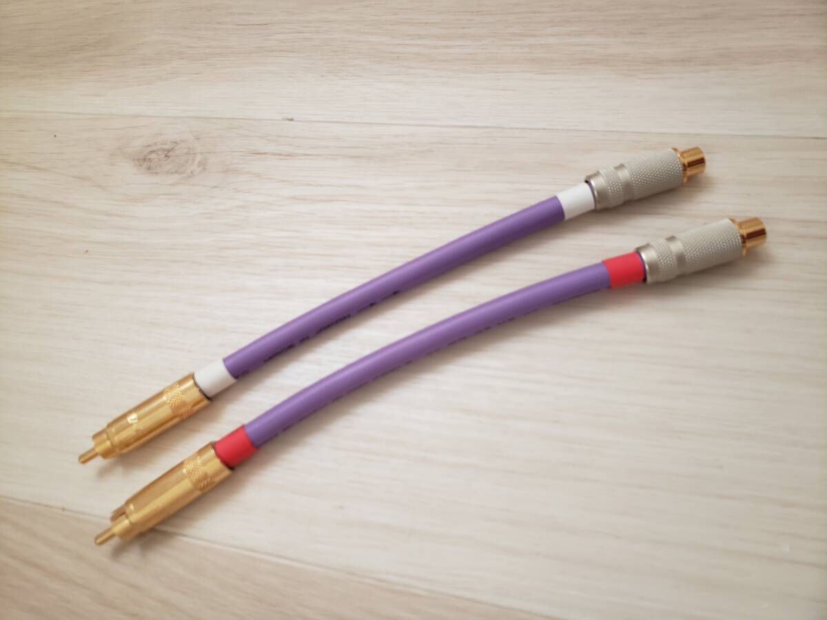 ★ ペア RCA延長ケーブル オス-メス 20cm オヤイデ PA-02 V2 TOMOCA JS-613J NYS352AG 金メッキ 識別処理済 ブランド-長さ変更可能 ★拍卖