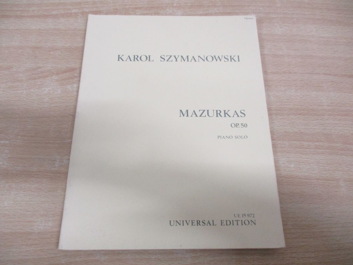 ▲01)【1点限り!】【1円〜】カロル・シマノフスキ/マズルカ作品50/KAROL SZYMANOWSKI/MAZURKAS OP.50/Universal Edition/洋楽譜/A拍卖