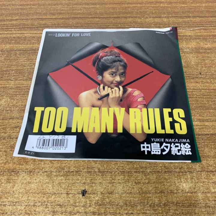 ●01)【1点限り!】【見本盤】中島夕紀絵/TOO MANY RULES/EPレコード/7インチ/国内盤/CWP-89/A拍卖