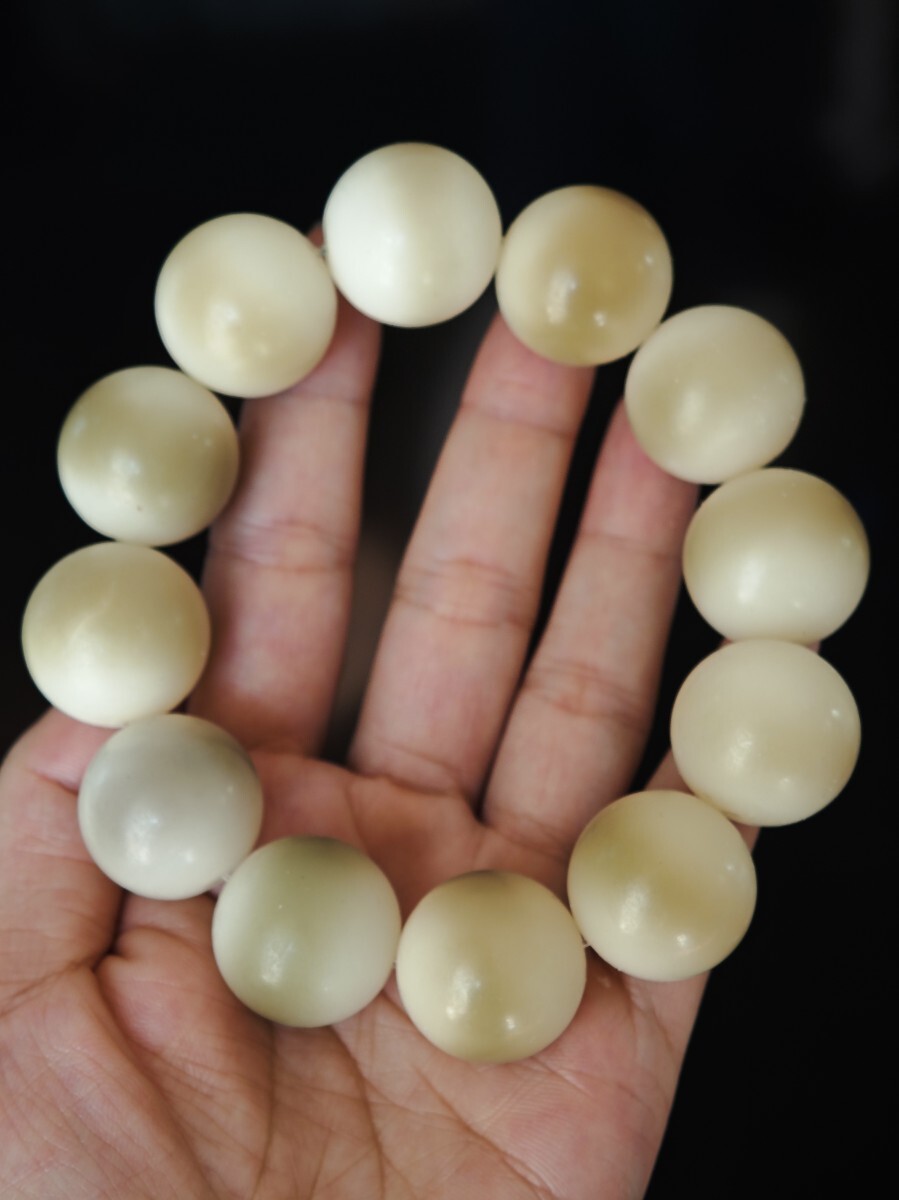 菩提根  天然実 念珠 数珠 丸玉 ブレスレット 20mm拍卖