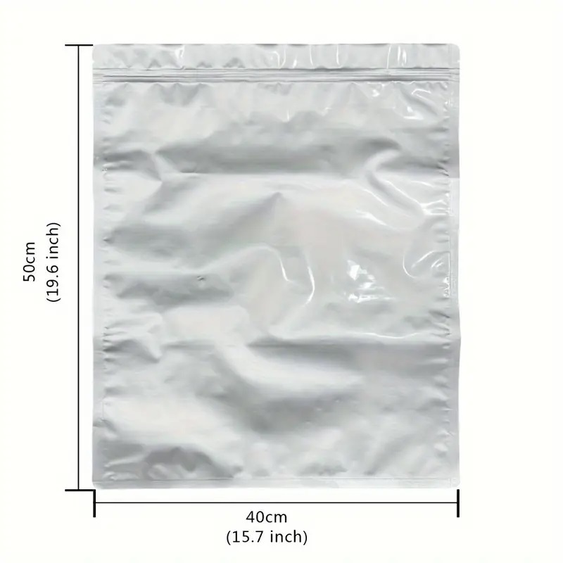 No3 米保存用袋 10kg用×8枚 穀物保存用 50×40㎝ アルミ袋 米袋 ジッパー付き チャック付き アルミパック 米長期保存用袋拍卖
