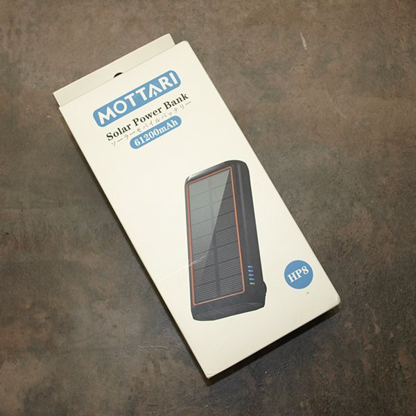 未使用・MOTTARI◇【61200mAh超大容量&3.0A急速充電】ソーラー モバイルバッテリー 大容量 急速充電 手回し充電 4WAY蓄電可能 拍卖