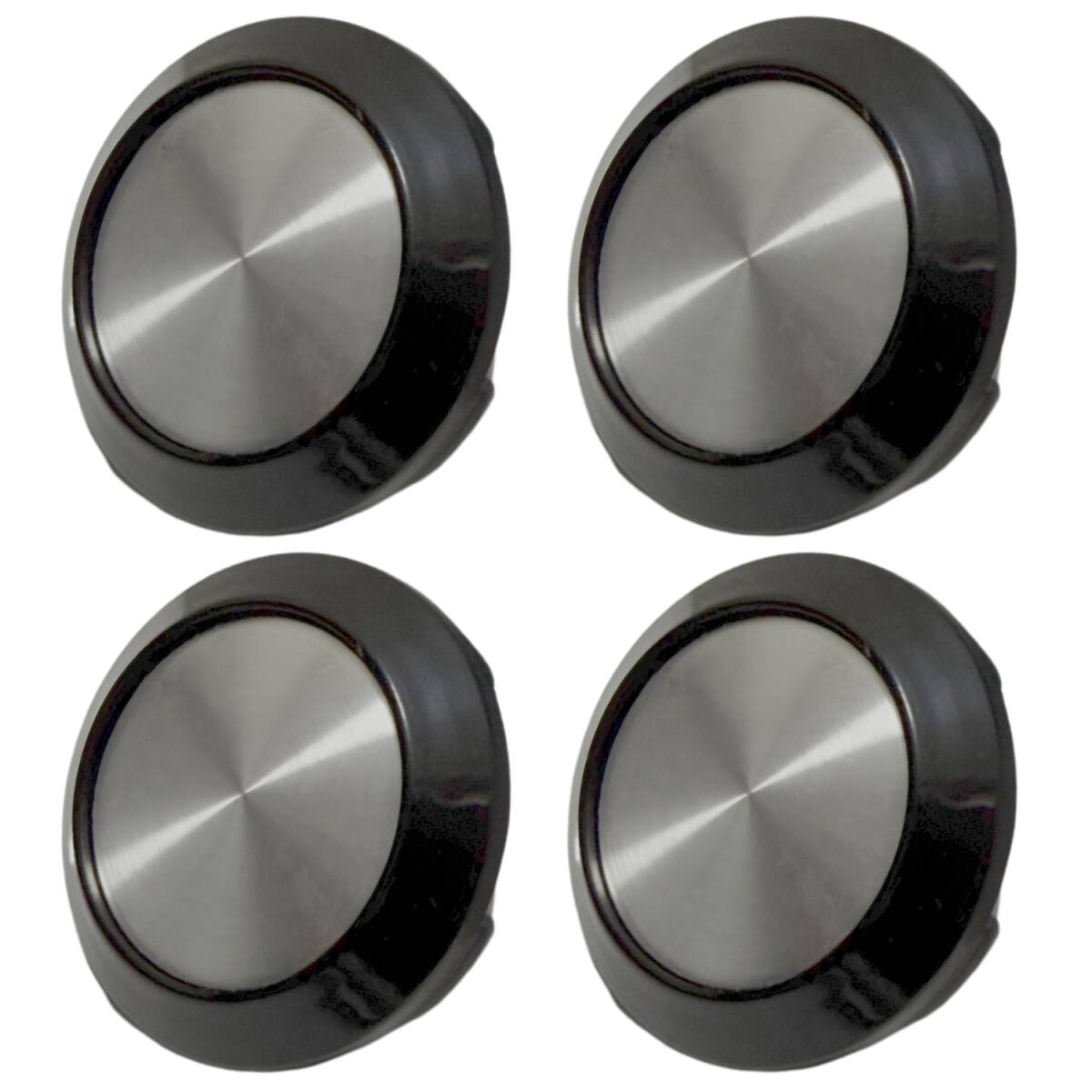 ホイール センター キャップ 60mm 64mm ステッカー ハブ 4枚セット ブラック×シルバー拍卖