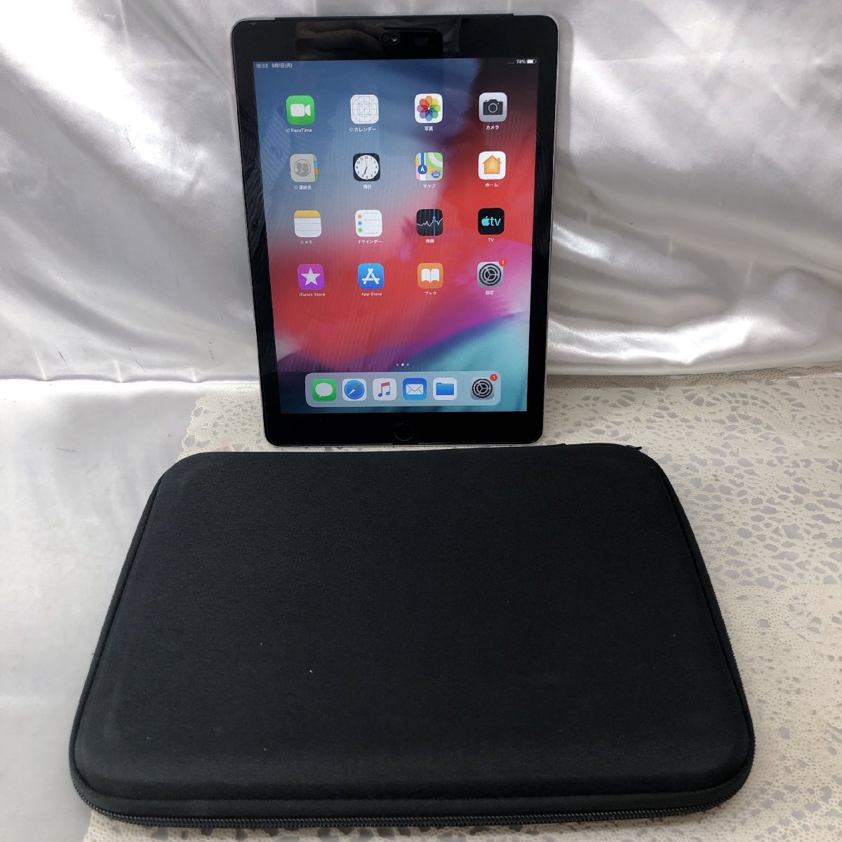 【中古/現状品/KU】Apple アップル iPad アイパッド Air 第1世代 A1475 MD791J/A スペースグレイ 16GB 判定〇 動作未確認 ケース付 MZ0829拍卖