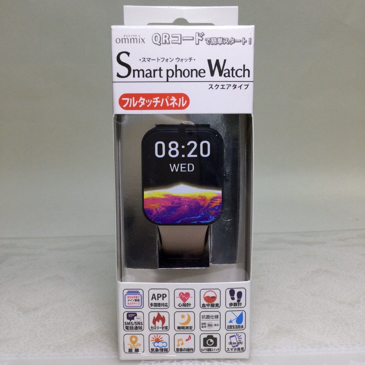 【未開封品/KU】アリアス オムミックス スマートフォンウォッチ スクエアタイプ ピンク WW22007PK フルタッチパネル 0901/001拍卖