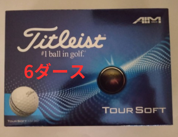 送料無料 新品 6ダース 72球 ゴルフボール タイトリスト TOUR SOFT AIM 360° ツアーソフト Titleist AIM 360° 限定品拍卖
