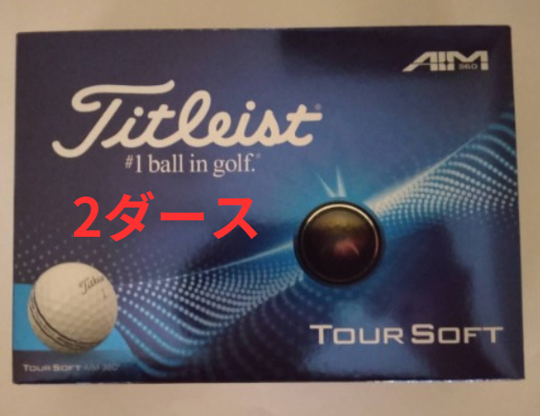 送料無料 新品 2ダース 24球 ゴルフボール タイトリスト TOUR SOFT AIM 360° ツアーソフト Titleist AIM 360° 限定品拍卖