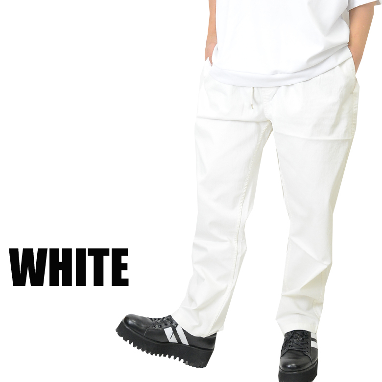 メンズ シェフパン パンツ コックさんパンツ 無地 5602-1251 イージーパンツ ウェストゴム 新品ホワイト XL拍卖