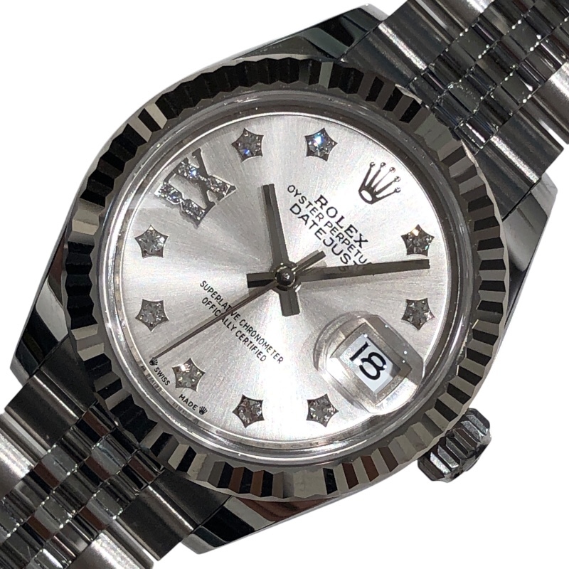 ロレックス ROLEX デイトジャスト28 279174 シルバー WG/SS 腕時計 レディース 中古拍卖