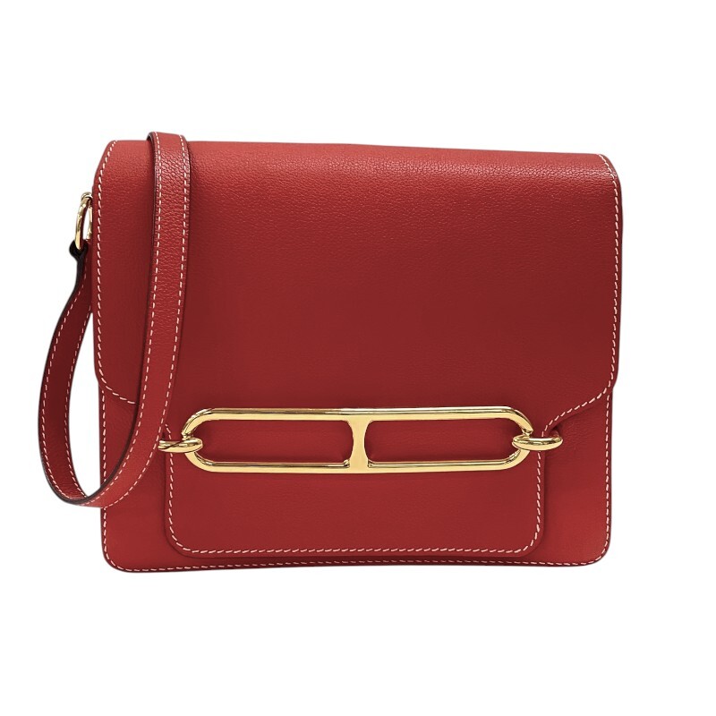 エルメス HERMES ロウリス23 X刻 ルージュトマト ゴールド金具 エバーカラー ショルダーバッグ レディース 中古拍卖