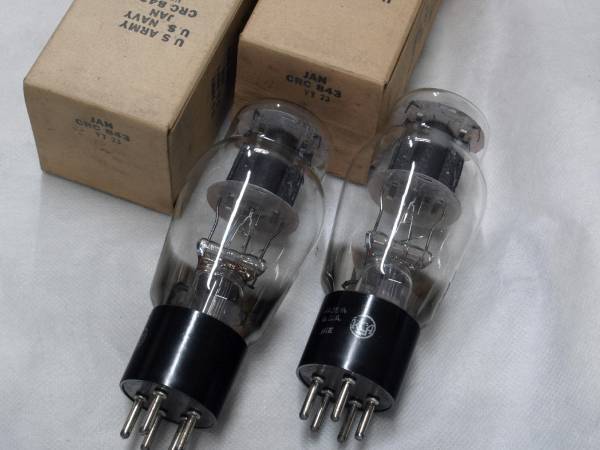 RCA JAN-CRC-843 VT-73 1944年製 元箱入りペア1組 (2本) 傍熱型 三極管 検査済み拍卖