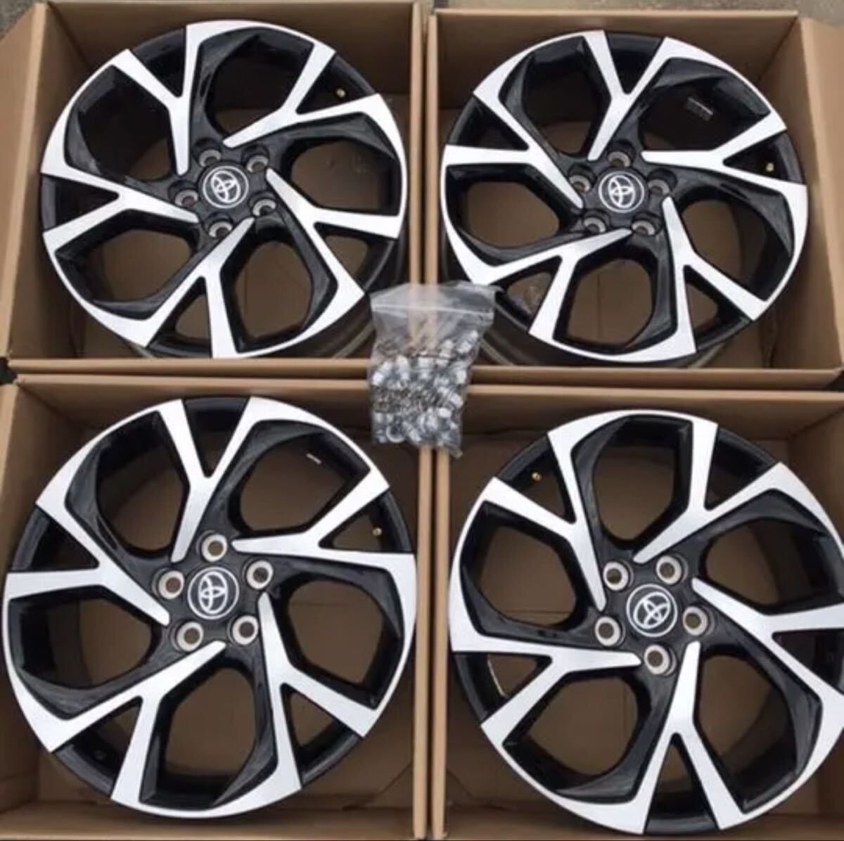 トヨタ 純正 C-HR純正アルミホイール 4本 C-HR Gグレード ノア ヴォクシー エスクァイア エスティマ アイシス18インチ 7J+50 pcd 114.3-5H 拍卖