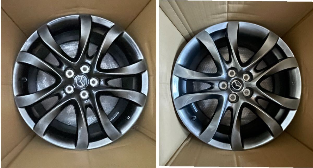 即決 マツダGJアテンザ純正ホイール 2本 CX-5 CX-8 アクセラ MAZDA6 ● 19インチ 7.5J+45. pcd 114.3-5H ●拍卖