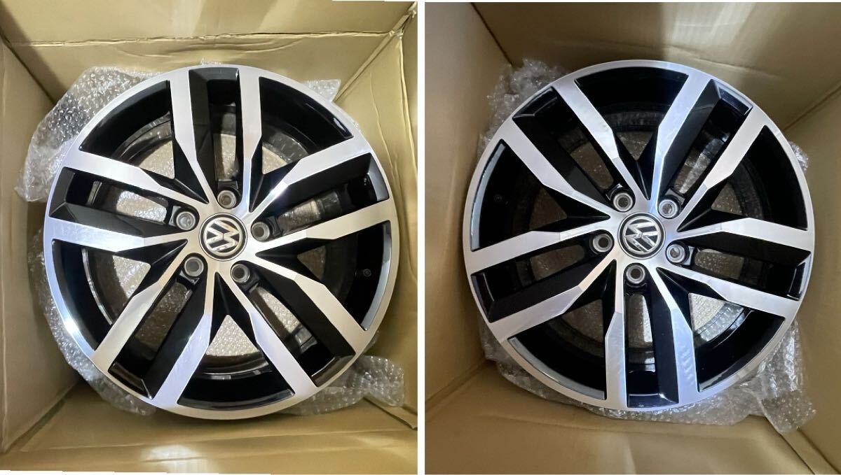 即決 フォルクスワーゲン ゴルフⅦ 純正 アルミホイール 2本● 17インチ 7J +49 pcd 112-5H ●拍卖