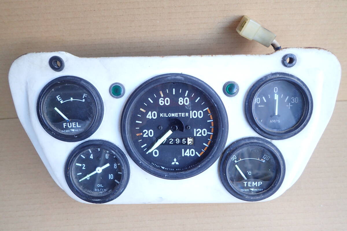 三菱 Jeep スピードメーター J53 47,295㎞ 1992年 燃料 油圧 水温 電流 ジープ RTK5829小MT拍卖