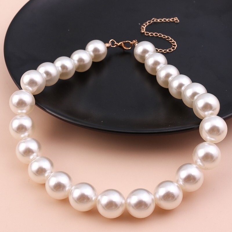 大ぶりパールチョーカーネックレス 10mm 匿名配送 結婚式 入学式 韓国#92拍卖