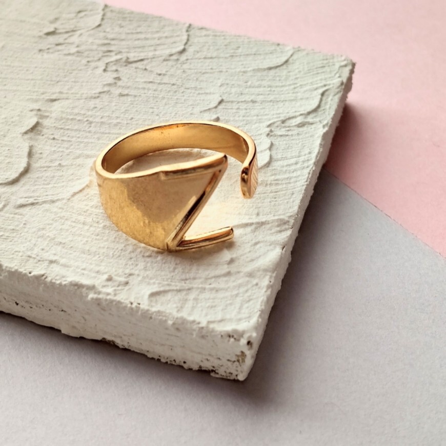 【推し活におすすめ】イニシャル オープンリング Z ゴールド 指輪 ペア 韓国 推し活 #74拍卖