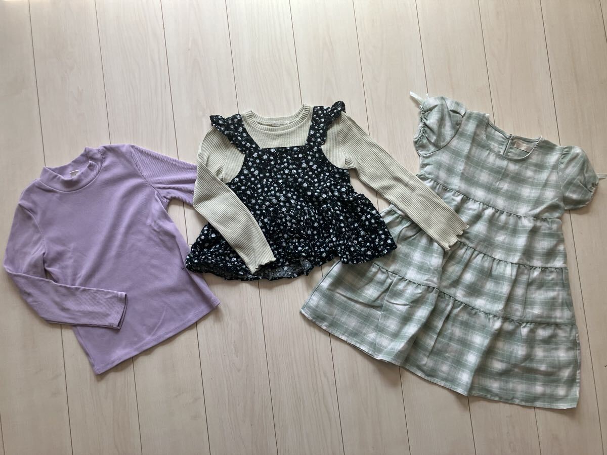 子供 キッズ 女の子 120 まとめ売り 長袖 トップス ワンピース 秋 秋服 冬服 レトロガール リセマイン シーイン 拍卖