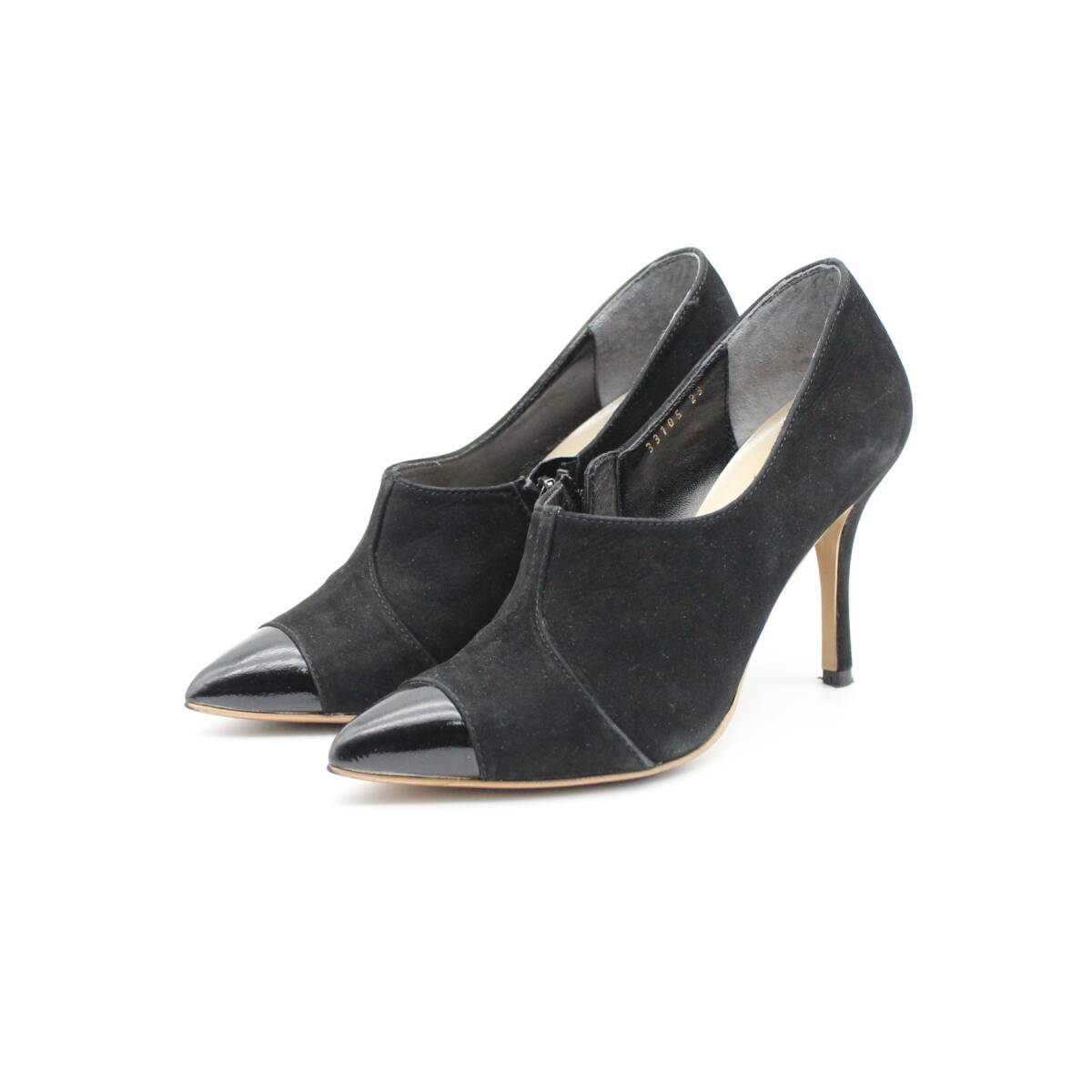 34■Meda メダ 本革ポインテッドブーティ(23cm)美品拍卖