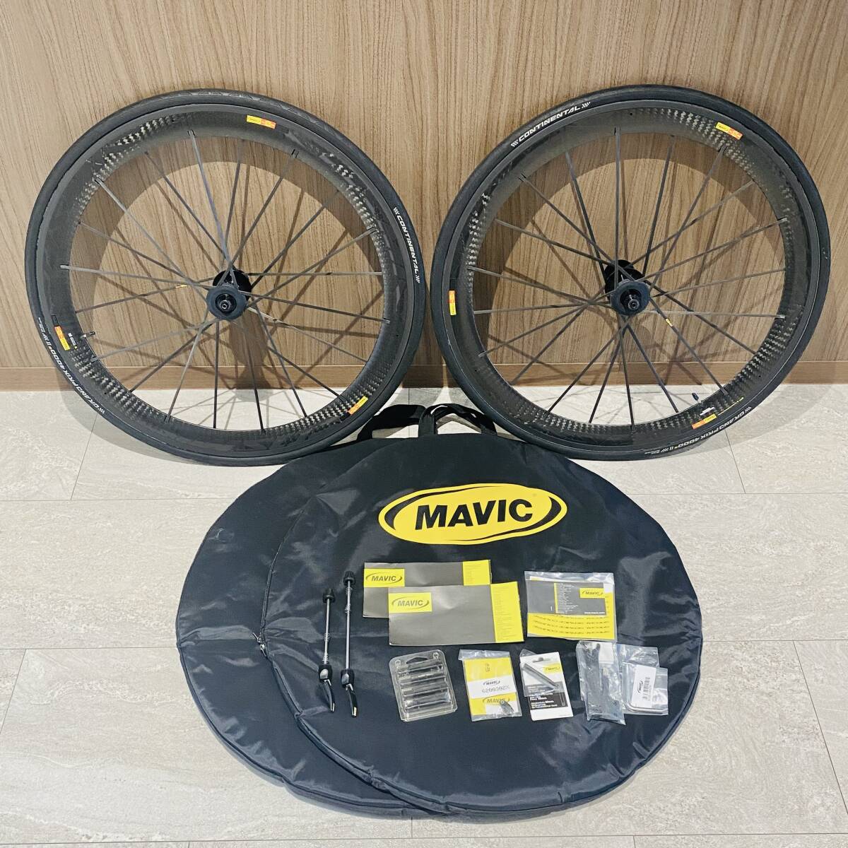 希少 廃盤 MAVIC COSMIC CARBONE SLR 700C カーボンホイール 前後セット WTS コスミックカーボン エグザリット2 ディープリム スポーク拍卖