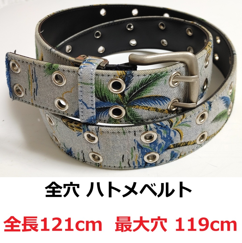 約121cm★ヤシ 全穴ベルト ヤシの木 ハトメベルト ゴルフ メンズ バックルベルト サイズ調整可 ゴルフウェア 全穴拍卖