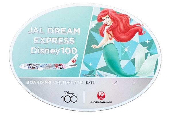 日本航空 ステッカー アリエル JAL DREAM EXPRESS DISNEY100 ディズニー リトルマーメイド プリンセス 飛行機 旅客機 シール コレクション拍卖