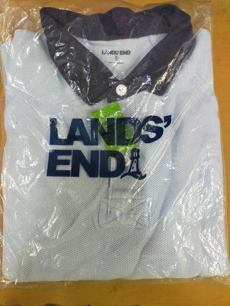E23-20250922-06 LANDS’ END ランズエンド ポロシャツ メンズ XL 半袖 Light Sky Blue 新品未使用拍卖