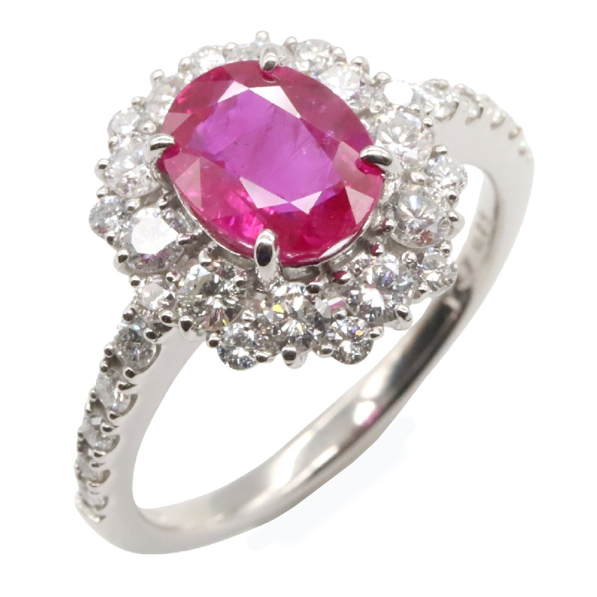 ジュエリー ルビー ダイヤモンド リング ブランドオフ JEWELRY Pt950プラチナ リング・指輪 PT950 中古 レディ拍卖