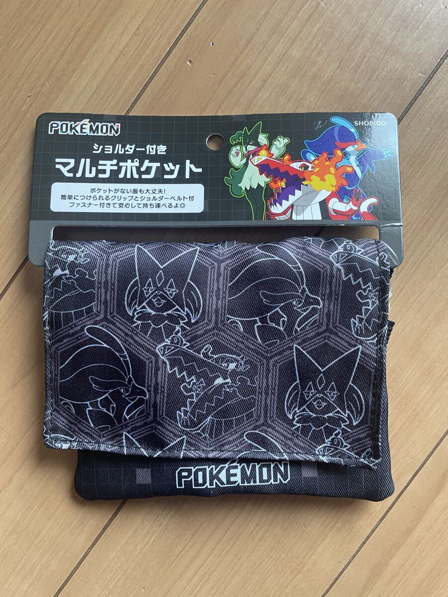 ★未使用新品!ポケモン ポケットモンスター☆ショルダー付き ポケットポーチ マルチポケット 移動ポケット☆送料180円★拍卖