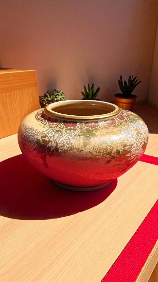 薩摩焼 玉龍山 花瓶 陶器 置物拍卖